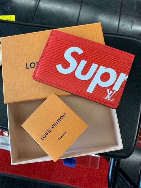 supreme lv card holder price|louis vuitton supreme sale.